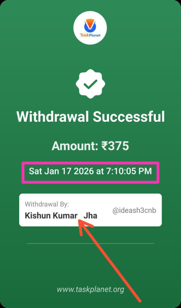 TaskPlanet Withdrawal Proof – Easy, Fast & Secure Payouts Worldwide ...